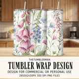 Whimsical Foxglove Digital Art Size Bundle Png thumbnail 1