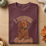 I Prefer Redheads Dog Tee thumbnail 6