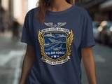 US Air Force Emblem T-Shirt, Military Aircraft Veteran Tee, Patriotic Aim High Fly Fight Win USAF Graphic Shirt, American Pride Gift thumbnail 5