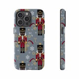Black Nutcracker iPhone Case: Holiday Design, Gray Background, Festive Season thumbnail 12