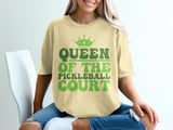 Pickleball Comfort Colors Shirt, Queen of the Pickleball Court, Vintage Graphic Tee, Pickleball Gift thumbnail 13