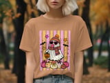 Cute Retro Ghost Halloween Sweatshirt, Trendy Spooky Season Hoodie, Fall Ghost Heart Glasses T-Shirt Gift for Her thumbnail 6