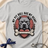 My Pit Bull Has My Heart Tee | Pit Bull Lover Shirt | Pittie Mom Gift | Dog Lover Apparel thumbnail 7