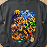 Halloween Ghosts Detective Chase Dog Sweatshirt thumbnail 1
