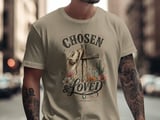 Chosen & Loved Western Christian T-Shirt | Boho Cowgirl Faith Tee, Rustic Cross Scripture 1 Peter 2:9 Top thumbnail 7