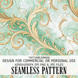 Golden Floral Tumbler Design, Digital Paper Pack, Watercolor Flowers Backgrounds, Junk Journal Printable, Scrapbooking Paper, Tumbler PNG thumbnail 1