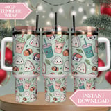 Kawaii Boba Sushi Pattern Digital Design Size Bundle Png thumbnail 8