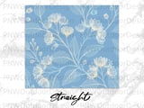 20oz Tumbler Sublimation Design PNG, Blue Floral Seamless Digital Tumbler Wrap, Skinny Floral Botanical Flower Instant Download thumbnail 13
