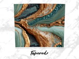 20 oz Skinny Tumbler Wrap Sublimation Design, Gold Glitter Teal Marble, Straight and Tapered Wrap png, Digital Download Tumbler thumbnail 4