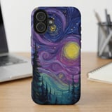 Starry Night Forest MagSafe® Phone Case thumbnail 6