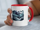 Halloween Mug, Ghost Skateboarder, Skate Park Mug, Spooky Halloween Mug, Bats Full Moon Mug, Halloween Gift Idea, Ghostly Rider Mug thumbnail 3