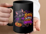 Busy Being Unbothered Black Cat Mug thumbnail 15