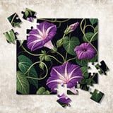 Purple Morning Glory Tumbler, Floral Digital Paper, Watercolor Flower Background, Printable PNG, Floral Junk Journal, Digital Scrapbooking thumbnail 12