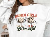 Bunco Girls Let'em Roll Retro Sweatshirt thumbnail 4