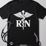 RN Caduceus Nurse Tee thumbnail 5