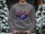 Cancer fighting t-shirt, Warrior Ribbon Tee, Blue Ribbon Support, Prostate Cancer Awareness, Fundraiser Shirt, Cancer Survivor Gift thumbnail 4