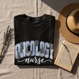 Oncology Nurse Patchwork T-Shirt: Floral Gingham Patterned, Cancer Awareness Design thumbnail 9