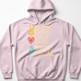 Pickleball Gildan Fleece Hoodie, Peace Love Pickleball Vintage Graphic, Court Pullover thumbnail 8