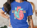 Anatomical Heart T-Shirt: Cardiac Nurse, Practitioner, Nursing Student Design thumbnail 2