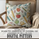 Whimsical Academia Digital Seamless Pattern Size Bundle Png thumbnail 5