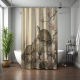 Tranquil Pond Magnolia Shower Curtain thumbnail 7