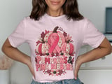 Pumpkins Pink Ribbons Faux Patchwork Tee thumbnail 7