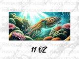 Sea Turtle Mug Sublimation Wrap, Underwater Ocean Life 11oz 15oz Design, Vibrant Coral Reef Marine Turtle Digital thumbnail 13