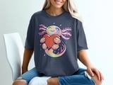 Cute Axolotl Heart Graphic T-Shirt thumbnail 4