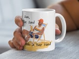Beach Vacation Mug | The Sun Sand Drink In Your Hand | Summer Relax Illustration | Chill Beach Vibes thumbnail 4