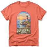 Lighthouse Dots ~ Comfort Colors Premium Tee thumbnail 4