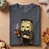 Spooky Monster Coffee Cat Tee thumbnail 2