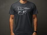 F-15 Eagle Fighter Jet T-Shirt, Military Aviation Shirt, Faux Metallic Pilot Graphic Tee, Air Force AvGeek Gift, Warbird Airplane Clothes thumbnail 5