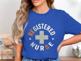 Retro Registered Nurse T-Shirt: Vintage Medical Cross, RN Staff Tee thumbnail 3