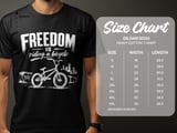Freedom Is Riding a Bicycle | BMX T-Shirt thumbnail 15