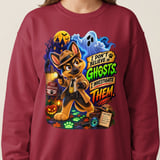 Halloween Ghosts Detective Chase Dog Sweatshirt thumbnail 12