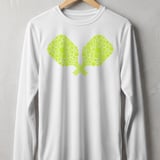 Pickleball Sport-Tek Long Sleeve Tee, Neon Yellow Crossed Pickleball Paddles Graphic, Sun Shield Shirt thumbnail 11