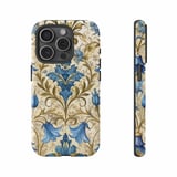 Floral iPhone Case: Bluebell Pattern, Elegant Vintage Design, Protective Phone Cover thumbnail 3