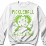 Pickleball Gildan Crewneck Sweatshirt, Pickleball Est. 1984 Social Club Vintage Graphic, Court Warm Up thumbnail 2