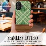 Green Folk Pattern Digital Download thumbnail 2