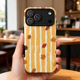 Autumn Leaves Fall Phone Case & Tote Bag, Cozy Rustic Pinecone Acorn Pattern, Seasonal Thanksgiving Gift thumbnail 15
