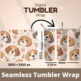 Beagle Blossom Whimsy Digital Pattern Size Bundle Png thumbnail 7