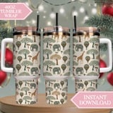 Digital Pattern, Giraffe, Elephant, Hot Air Balloon, Trees Digital Bundle, Safari Animals, Illustration, Printable Art, Graphic Design thumbnail 10