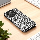 Zebra Print Tote Bag Aesthetic & Phone Case, Black White Animal Pattern, Trendy Y2K Style Purse, Wild Fashion Accessory Gift for Her thumbnail 9