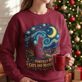 Powered By Cats And Moonlight Tee thumbnail 13