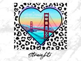 San Francisco 20oz Tumbler Wrap, Golden Gate Bridge, Digital Download, Heart, Leopard, Seamless thumbnail 4