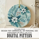 Winter Floral Tumbler Digital, Watercolor Flower Backgrounds, Printable Tumbler Png, Junk Journal Paper, Scrapbooking Paper, Colorful Papers thumbnail 3