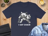 I Eat Chain absurd brain rot Cat Tee thumbnail 3