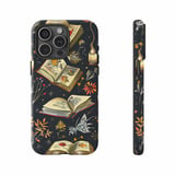 Floral Book iPhone Case: Dark Academia, Butterfly, Botanical Pattern thumbnail 5