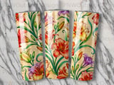 20oz Tumbler Sublimation Seamless Tapered PNG, Vibrant Daylily Floral Digital Design, Free Car Coasters Included, Instant Download thumbnail 7