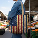 Glitter American Flag Tote Bag: Patriotic Stars and Stripes Phone Case thumbnail 10